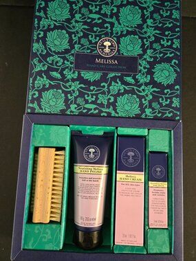 Mellisa Hand Care Collection Brush, Hand Polish, Hand Cream and nail Balm